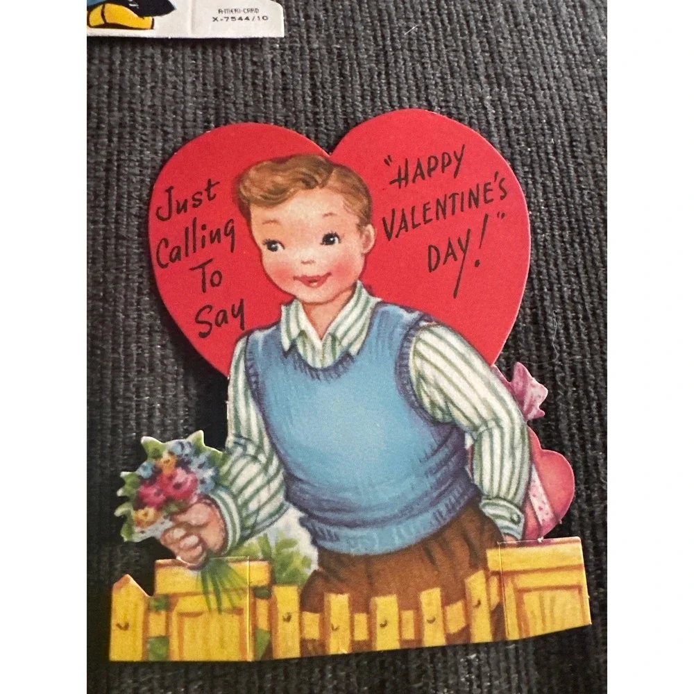 Vintage‎ 1950s Valentines Day Cards Lot 5 Gibson Ameri-Card Mid Century Die Cut